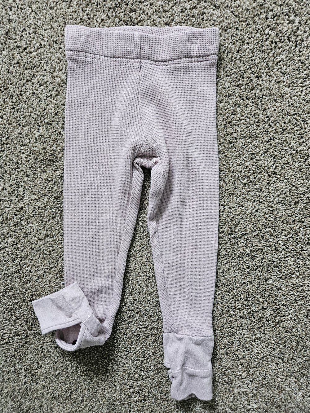 Waffle-Knit Baby/Toddler Leggings in Dusty Lavender